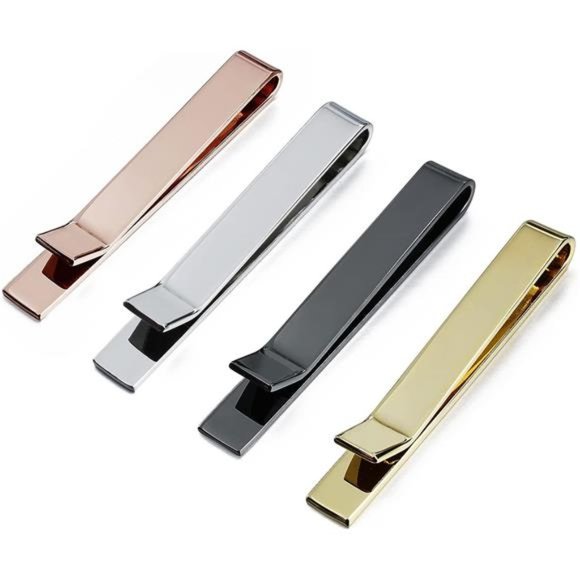 2 inch Tie Clips for Men-Skinny Tie Bar Tie Set for Wedding Anniversary Business - Picture 3 of 6